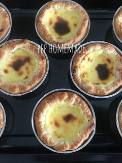 Foto resep Portuguese egg tart (tanpa whipped cream)
