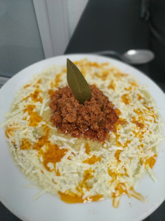 Una foto de Tamal en cazuela con picadillo de res 🍛