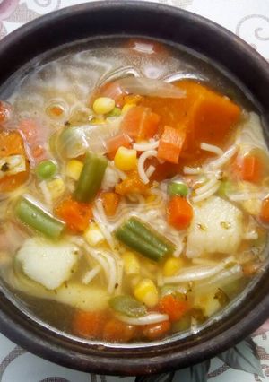 Una foto de Sopa de verduras