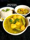Moong Kadhi With Urad Dal pakore and Mix Veggies