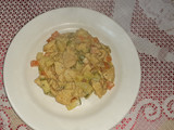 Pollo con vegetales a la crema