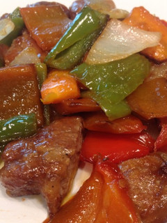 Una foto de Solomillo de cerdo con salsa agridulce