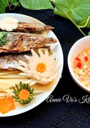 Hình của món Cá chiên giòn xoài bào.