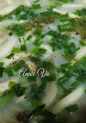 Hình của món Cháo nấm thịt xay.