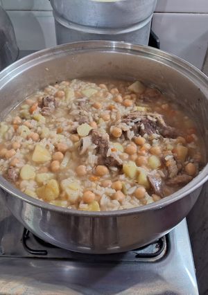 Una foto de Guiso de garbanzo y arroz