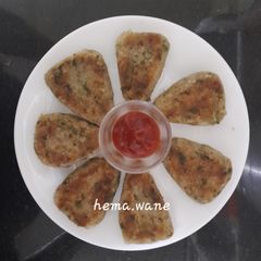 A picture of Raw banana sweet potato cutlet(vrat special).