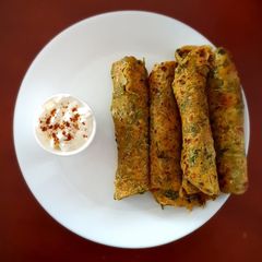 A picture of Methi paratha.