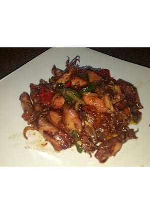 Foto resep Cumi baby teriaki.
