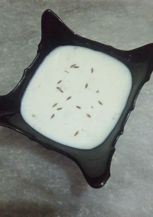 A picture of Zeera raita😋😋😋.