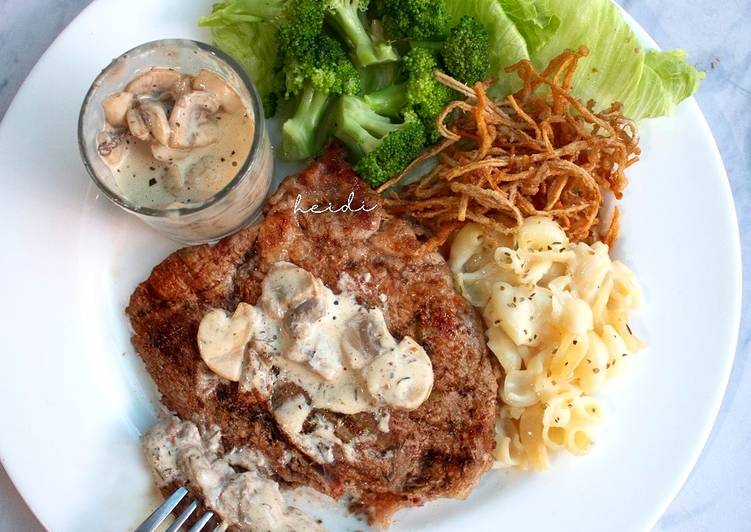 Resep Steik Saus Jamur (Steak with Mushroom Sauce), Menggugah Selera