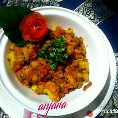 A picture of Gajar aalu sabzi.
