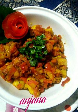 A picture of Gajar aalu sabzi.