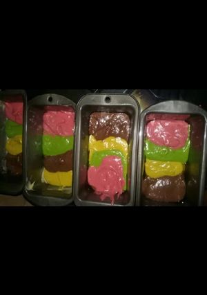 A picture of Coloured cake.