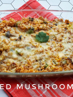 Foto resep Baked Mushroom Rice