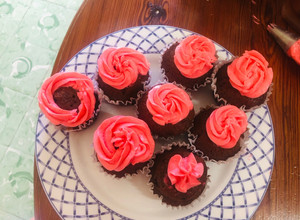Una foto de Cupcakes de chocolate