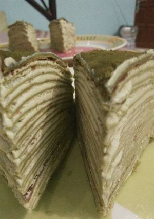 Foto resep Green tea millie crepes