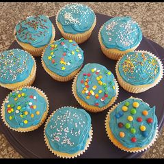 A picture of Light and fluffy cupcakes.