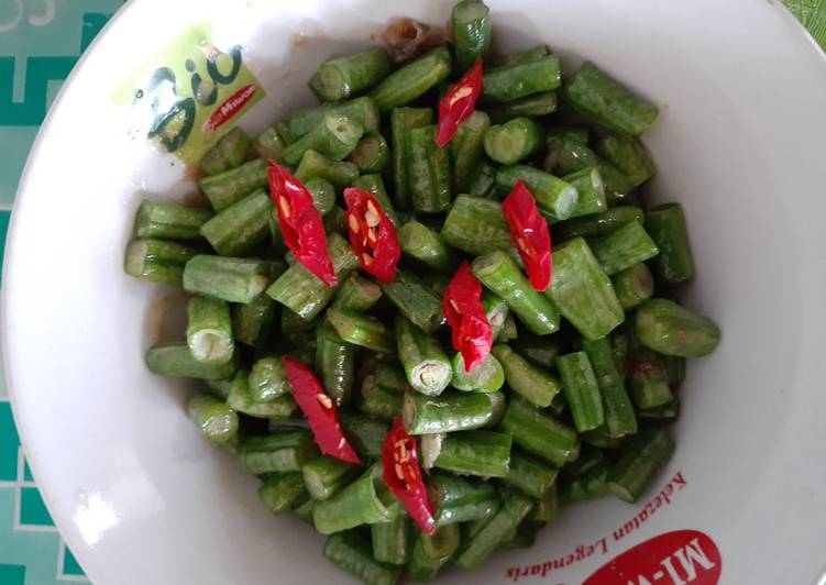 Cara Gampang Menyiapkan Sayur kacang panjang sederhana Anti Gagal
