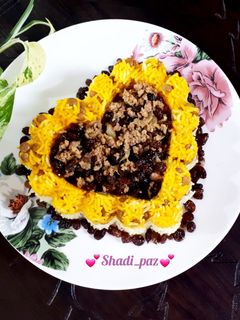 عکسی از دستور عدس پلو قالبی😋😍