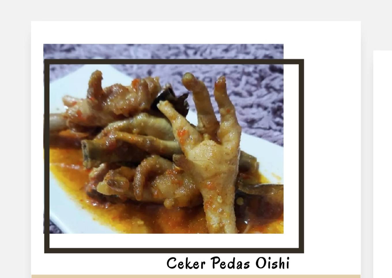Ceker Pedas Oishi