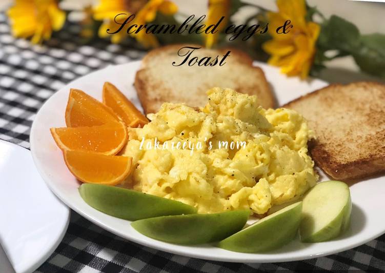 urutan Menyiapkan Scrambled eggs 🥚 &amp; toast bread yang Enak