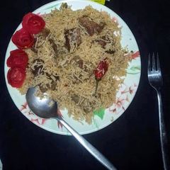 A picture of Beef yakhni pulao.