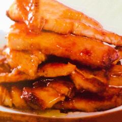 A picture of Pork chops in hoisin sauce.