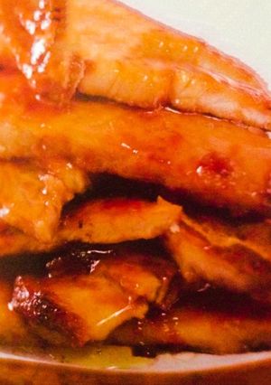 A picture of Pork chops in hoisin sauce.