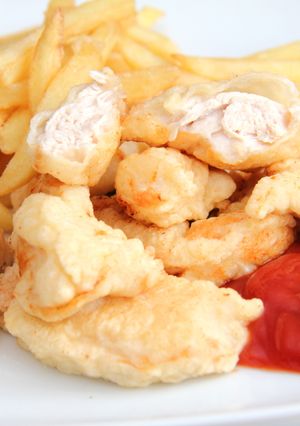 Csirkemell csíkok tempurában recept fotója