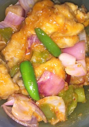 A picture of Chinese Style Tomato Red Pepper Chicken.