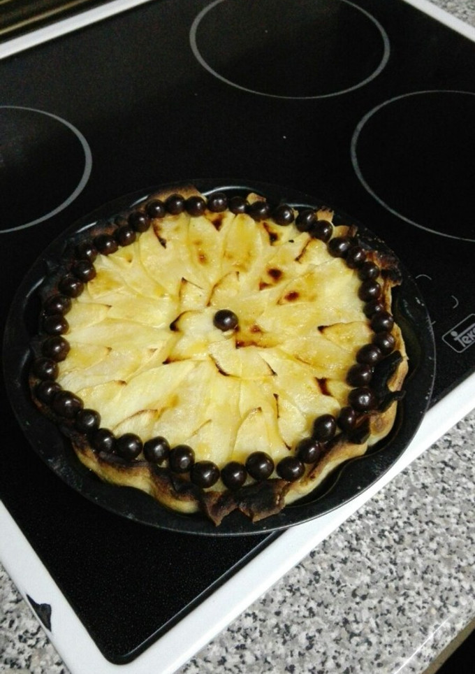 Una foto de Tarta de queso y manzana light