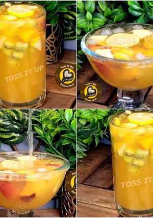 A picture of Spanish Virgin Fruit Sangria Mocktail Non Alcoholic.