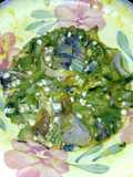 Okro soup with little palm oil