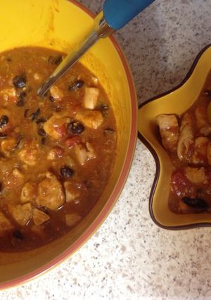 A picture of My Hot Chilli chicken & Tomato Hot but tasty 😋.