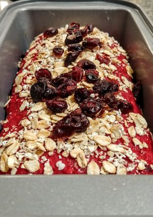 Una foto de PAN ROJO, De Avena y Arándanos🍒...!
