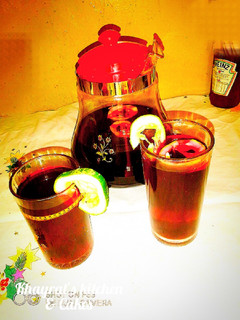 A picture of Zobo drink hibiscus drink.