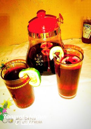 A picture of Zobo drink hibiscus drink.