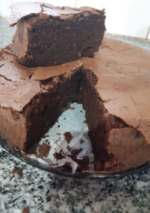 Una foto de Torta gateau de chocolate y almendras