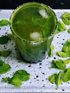 A picture of Mint lemonade (welcome drink).