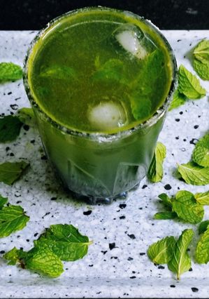 A picture of Mint lemonade (welcome drink).