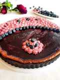 Käsekuchentarte mit Heidelbeeren
