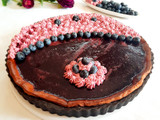 Käsekuchentarte mit Heidelbeeren