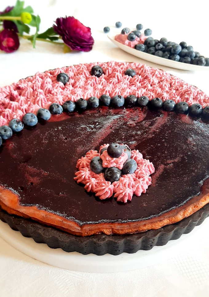 Käsekuchentarte mit Heidelbeeren Rezepthauptbild