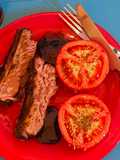 Mi barbacoa en horno de cocción lenta (slow cook) con tomates asados, fácil y sabrosa