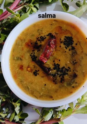 कुल्फा भाजी दाल रेसिपी मुख्य फोटो