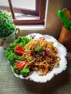 Gambar Mee Sanggul Goreng Udang Kering