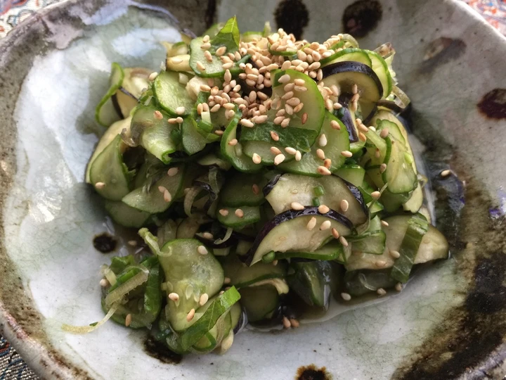 Simple Way Make Recipe Japanese cucumber and eggplant salad that is Awesome, Appealing}
