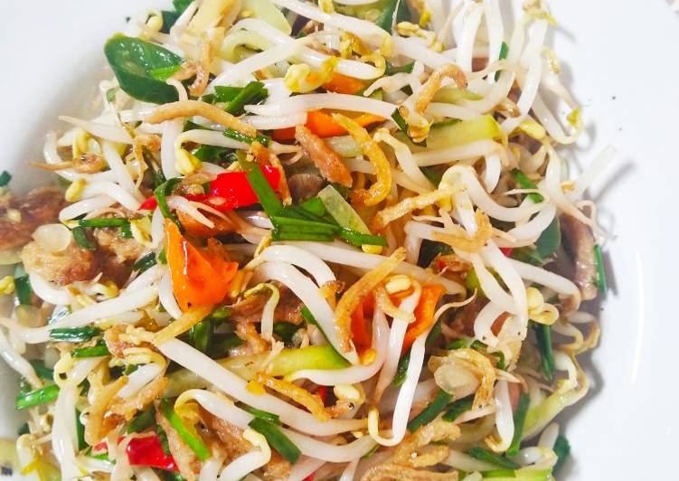 Bahan meracik Cah toge labu ikan asin Anti Gagal