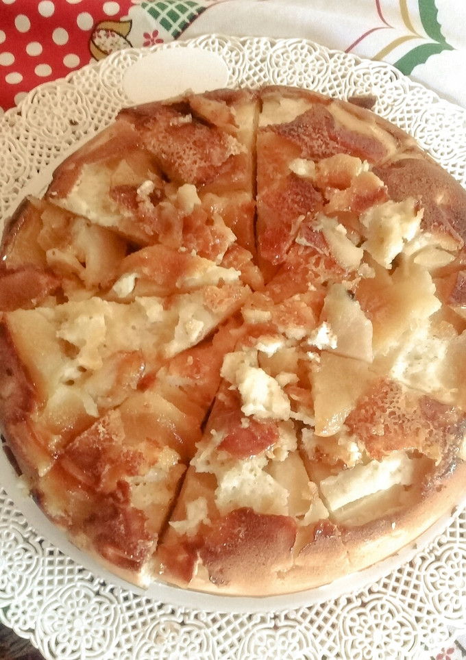 Una foto de Torta de manzanas invertida