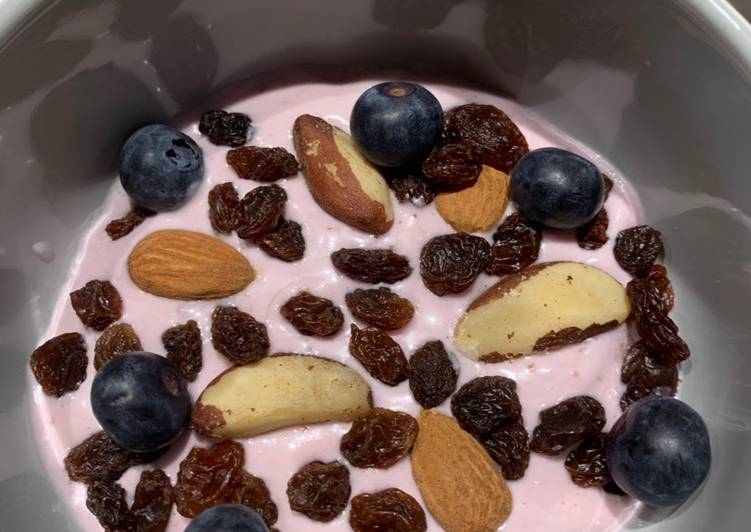 Step-by-Step Guide to Make Homemade Cherry yogurt breakfast